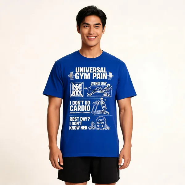 Universal_Gym_Pain_Unisex_T_Shirt_Blue