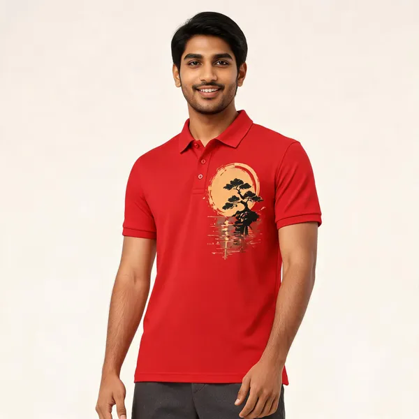 Drifting_Focus_Unisex_Polo_T_Shirt_Red