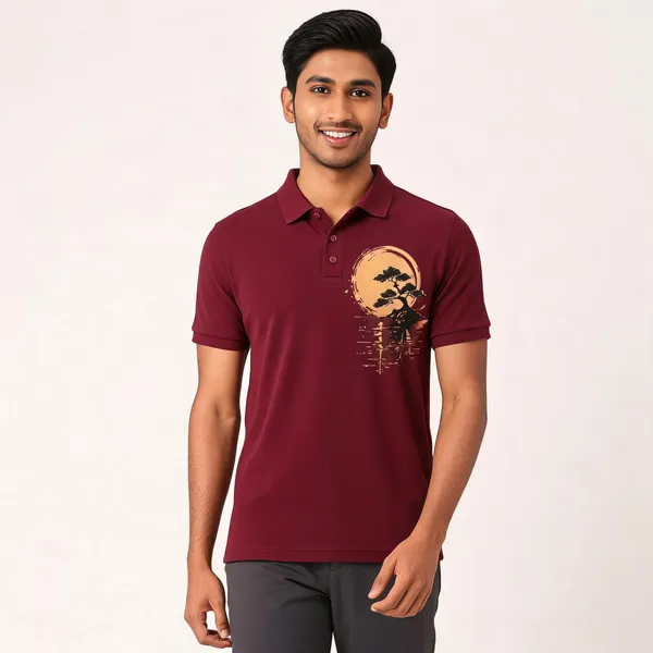Drifting_Focus_Unisex_Polo_T_Shirt_Maroon