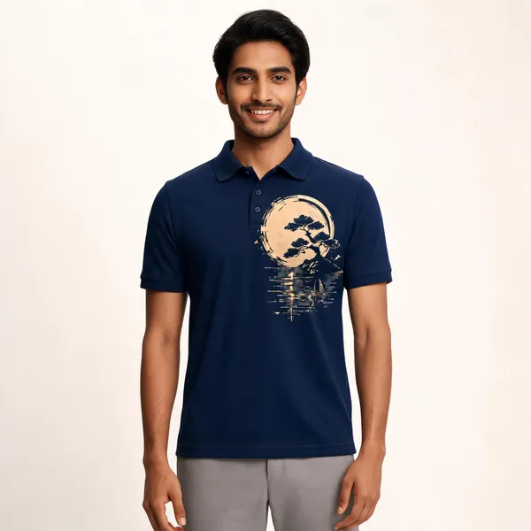 Drifting_Focus_Unisex_Polo_T_Shirt_Navy