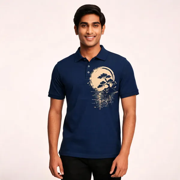 Drifting_Focus_Unisex_Polo_T_Shirt_Navy