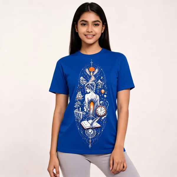 Dream_Beyond_Limits_Women_T_Shirt_Blue