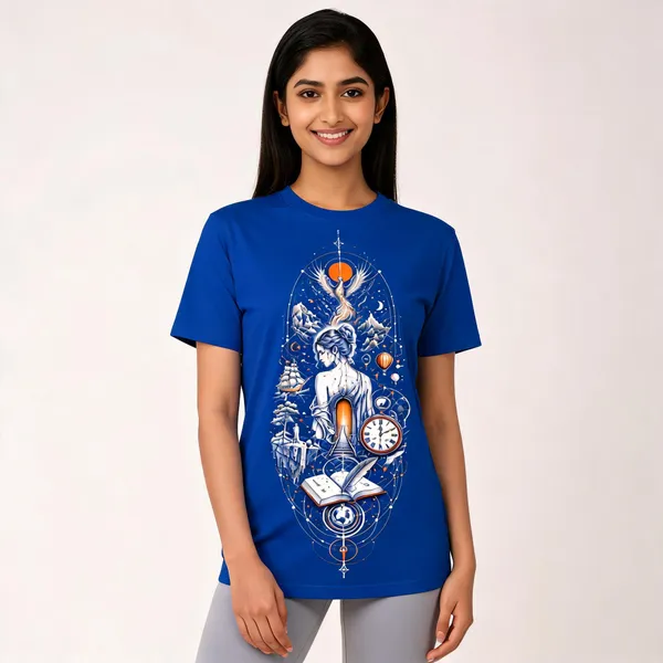 Dream_Beyond_Limits_Women_T_Shirt_Blue