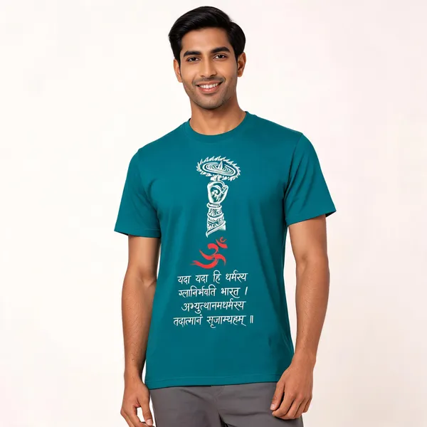 Dharma_Rakshana_Unisex_T_Shirt_Aqua