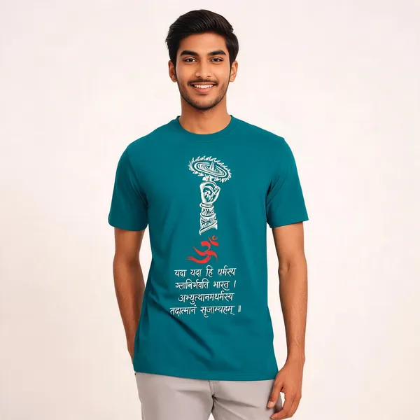 Dharma_Rakshana_Unisex_T_Shirt_Aqua