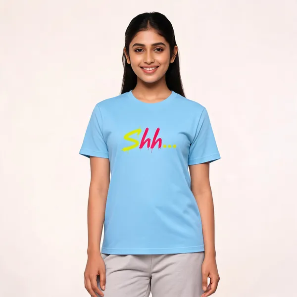 Shh_Unisex_T_Shirt_Sky_Blue