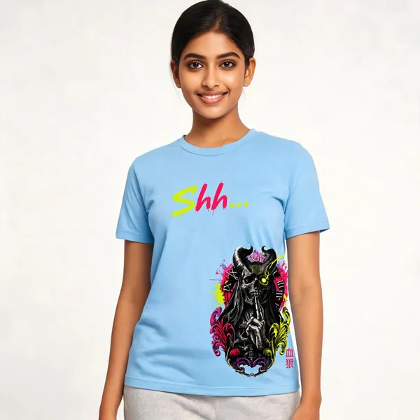 Shh_Unisex_T_Shirt_Sky_Blue