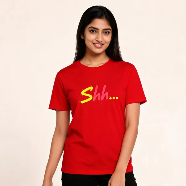 Shh_Unisex_T_Shirt_Red