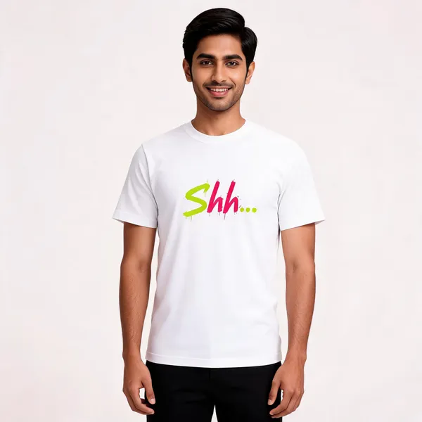 Shh_Unisex_T_Shirt_White