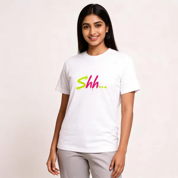 Shh_Unisex_T_Shirt_White