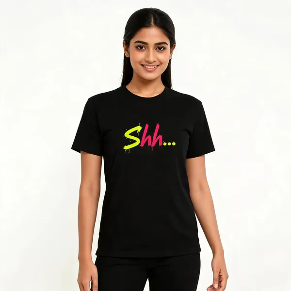 Shh_Unisex_T_Shirt_Black