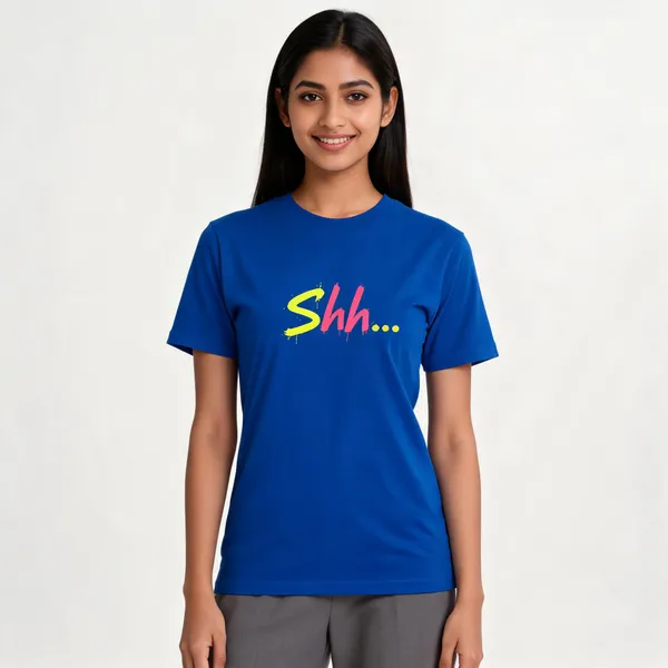 Shh_Unisex_T_Shirt_Blue