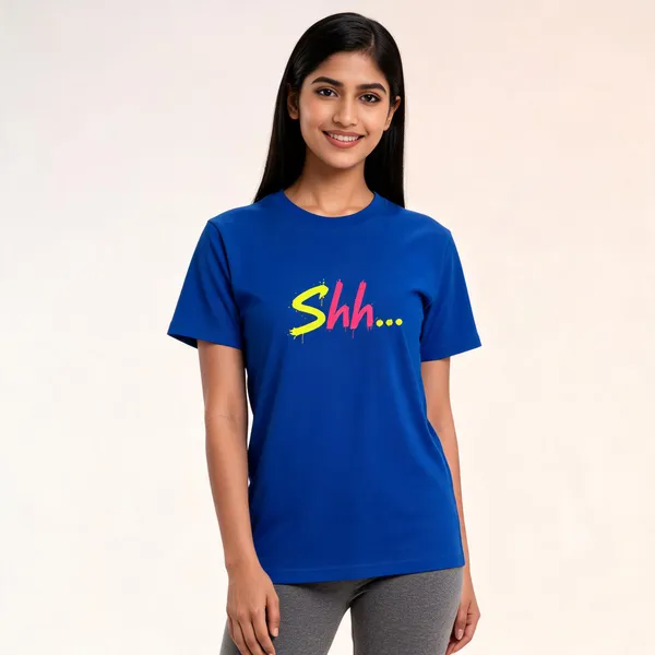 Shh_Unisex_T_Shirt_Blue