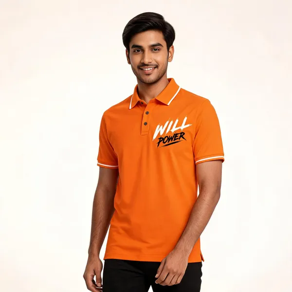 Will_Power_Polo_Unisex_T_Shirt_Orange