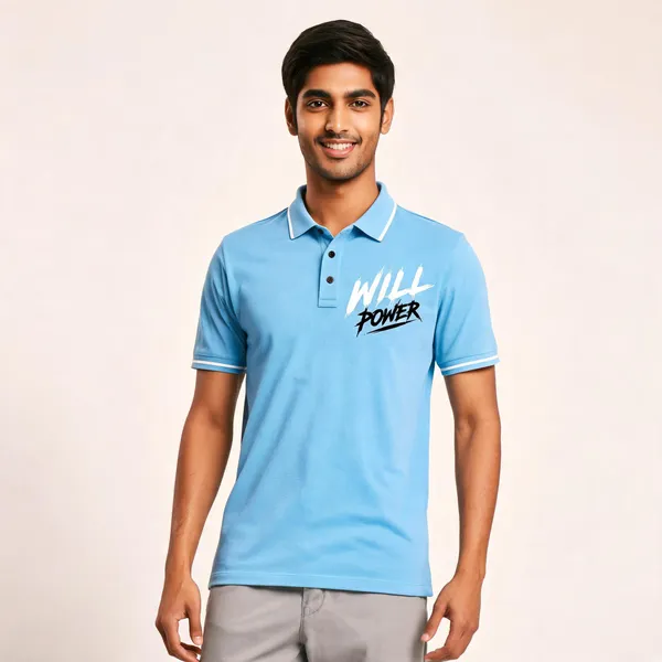 Will_Power_Polo_Unisex_T_Shirt_Sky_Blue