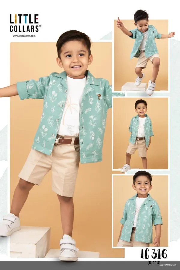 Mint_Green_Printed_Casual_Shirt_Set_For_Boys