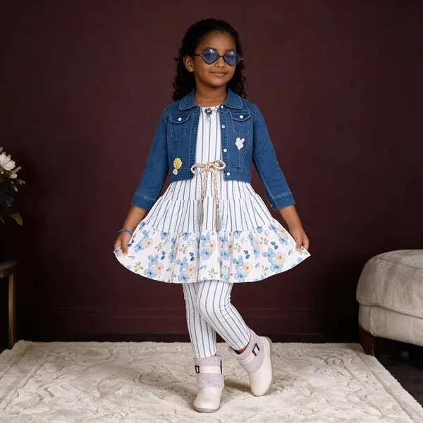 Blue_Denim_Jacket_Dress_Set_For_Girls