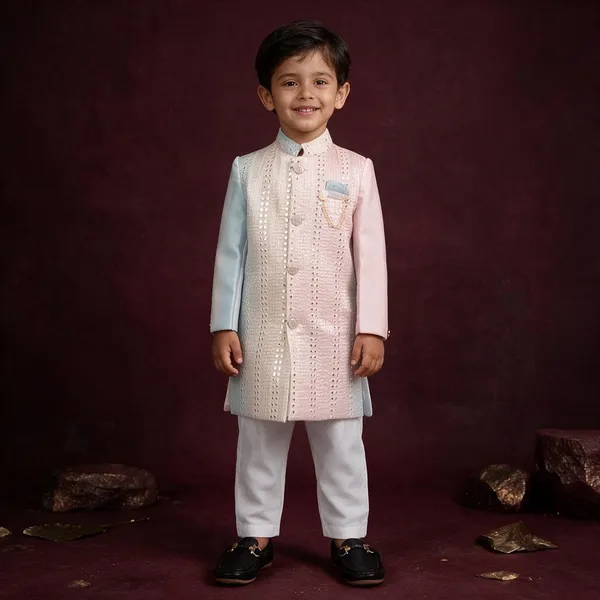 Blue_Pink_Ethnic_Kurta_Pajama_Set_For_Boys