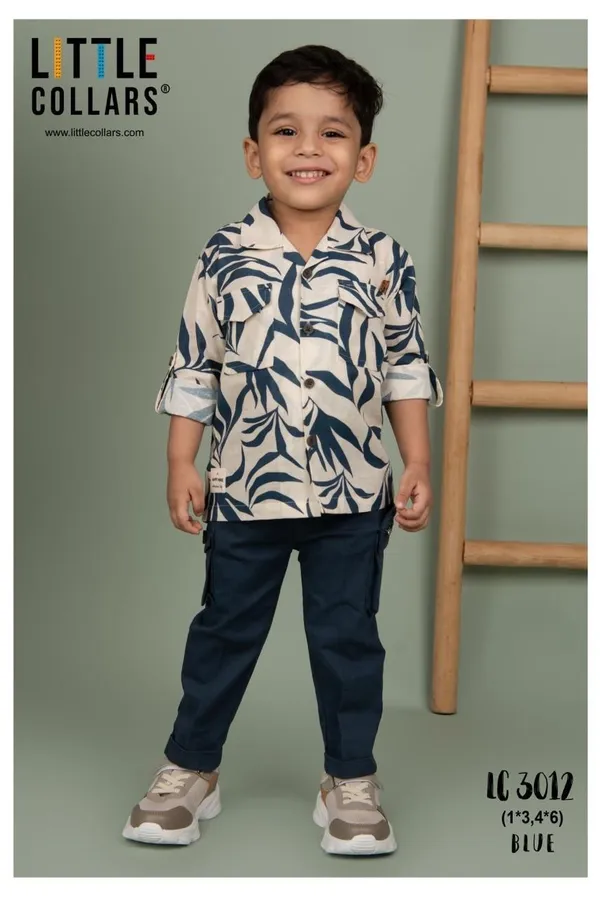 Navy_Printed_Shirt_And_Trousers_Set_For_Boys