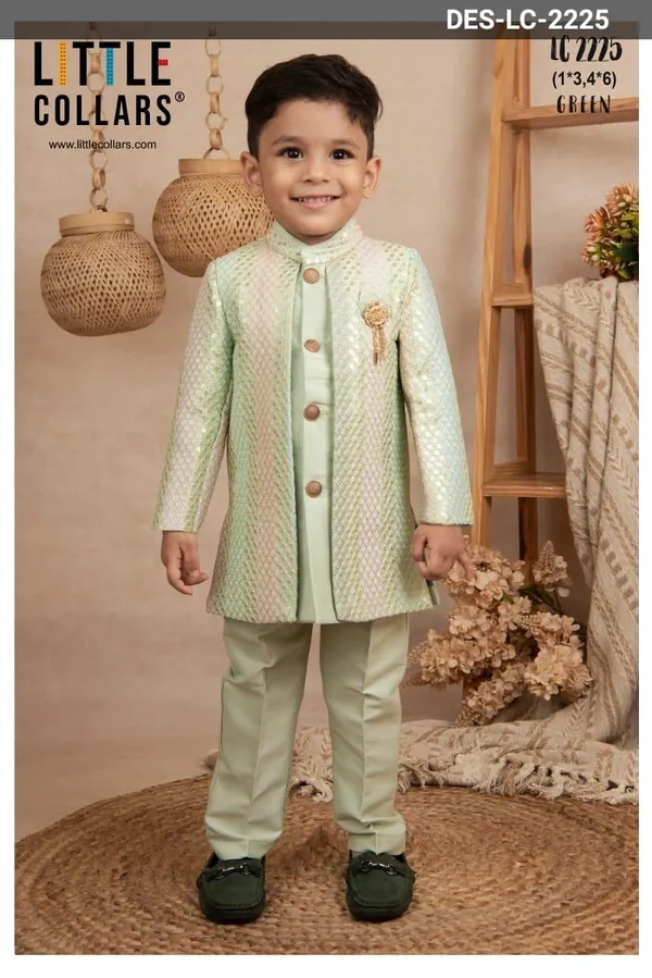 Green_Embroidered_Sherwani_Set_For_Boys