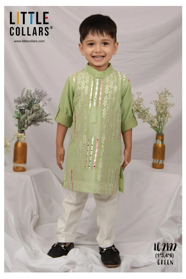 Green_Embroidered_Kurta_Set_for_Boys