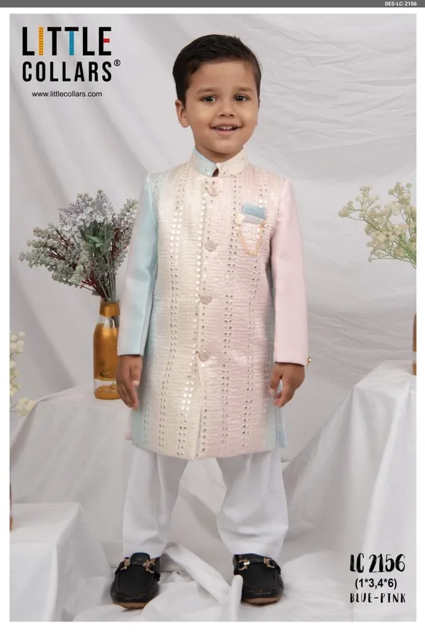 Blue_Pink_Ethnic_Kurta_Pajama_Set_For_Boys