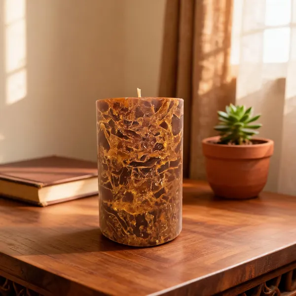 Scentiments_Global_Crystal_Pillar_Candle_Tiger_Eye_Brown_Medium_45_Hour_Burn_Leather_Amber_Candle_(Brown,_Pack_of_1)