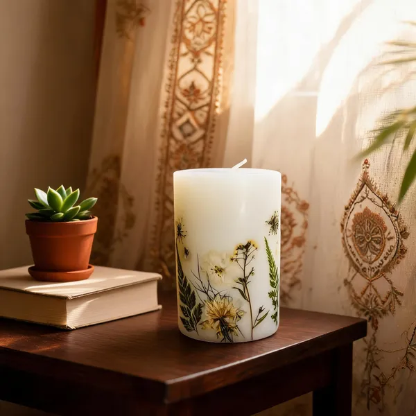 Botanical_Dry_Flower_Pillar_Candle