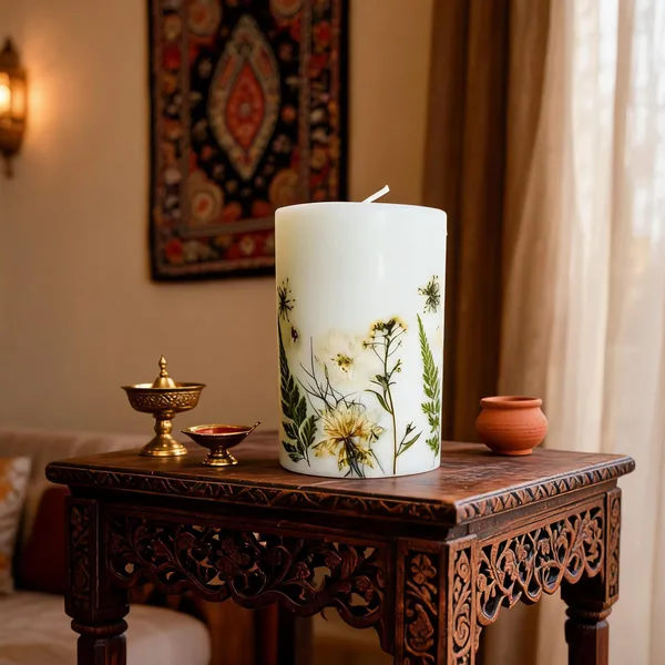 Botanical_Dry_Flower_Pillar_Candle