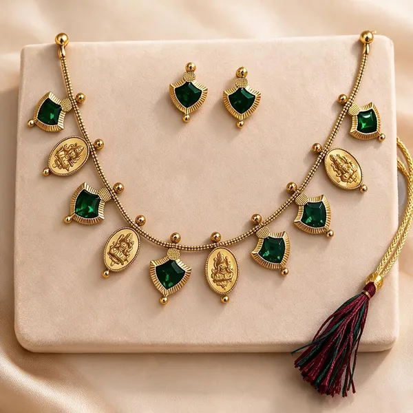 Gold_Green_Alloy_Artificial_Stone_Traditional_Necklace_Set_For_Women