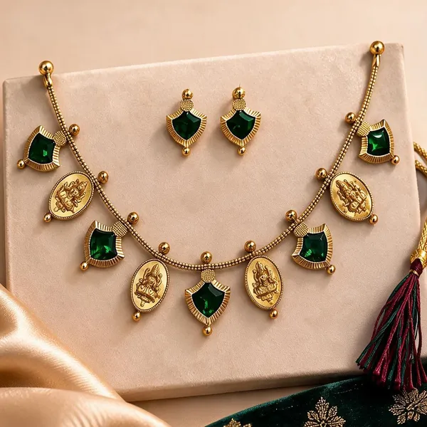 Gold_Green_Alloy_Artificial_Stone_Traditional_Necklace_Set_For_Women
