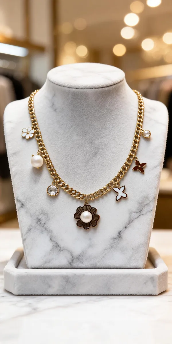 Gold_Anti-Tarnish_Floral_Charm_Necklace_For_Women