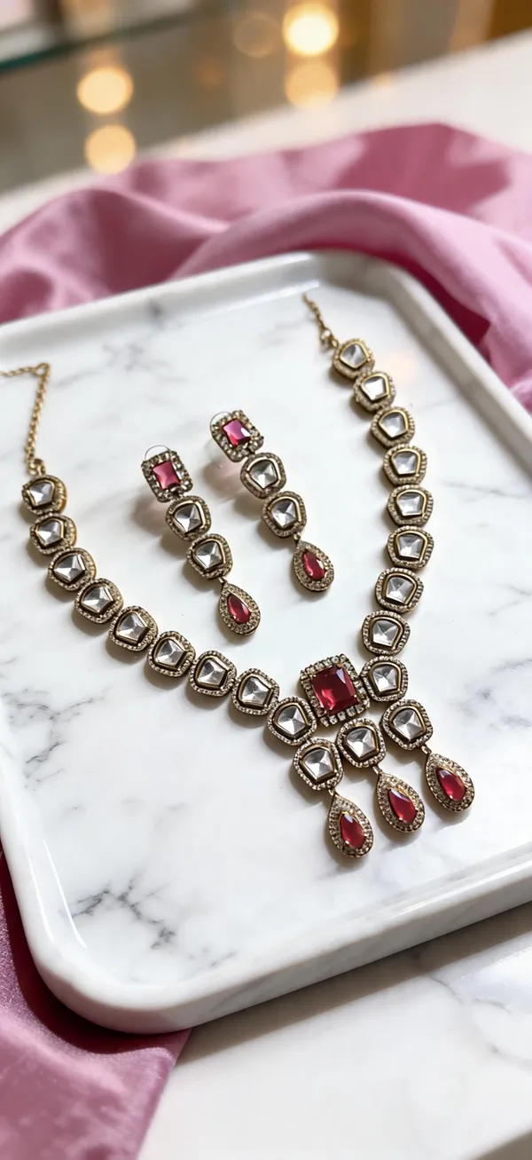 Red_Brass_Antique_Gold_Tone_Stone_Studded_Necklace_Earrings_Set_For_Women
