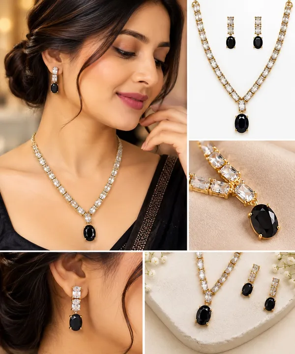 Black_Stone_Necklace_Set_with_Matching_Earrings_for_Women_|_Harmony_Trends