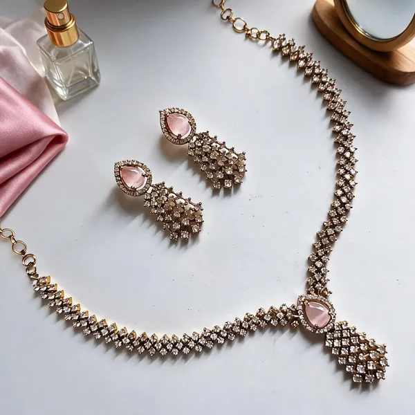 Soft_Pink_Gold-Tone_Ad_Stone_Studded_Necklace_&_Earrings_Set_For_Women