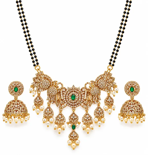 Long_Gold-Plated_AD_Mangalsutra_Set_with_Jhumka_Earrings_for_Women_|_Harmony_Trends