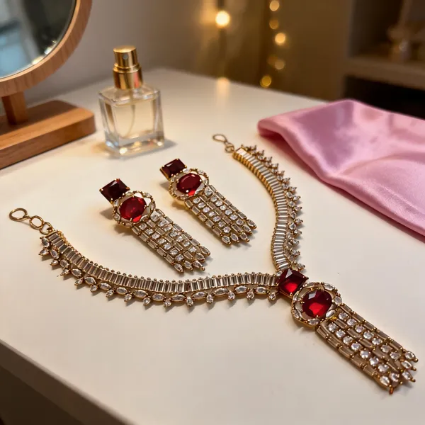 Red_Gold-Tone_Mehendi_Polish_Ad_Stone_Necklace_&_Earrings_Set_For_Women
