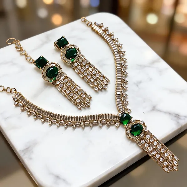 Green_Mehendi_Polish_Ad_Lattice_Necklace_&_Earrings_Set_For_Women