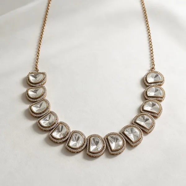 Silver_Tone_Brass_Kundan_Crystal_Teardrop_Necklace_Set_For_Women
