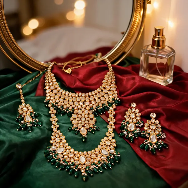 Gold_Kundan_Layered_Bridal_Statement_Jewellery_Set_For_Women