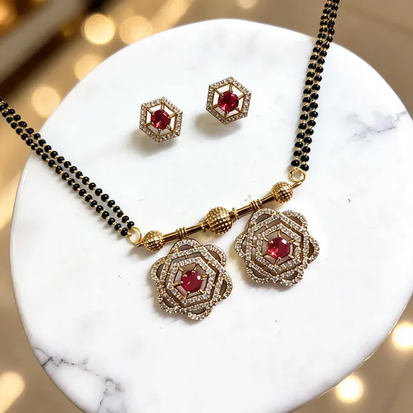 Gold_Ad_Floral_Double-Strand_Mangalsutra_Set_For_Women