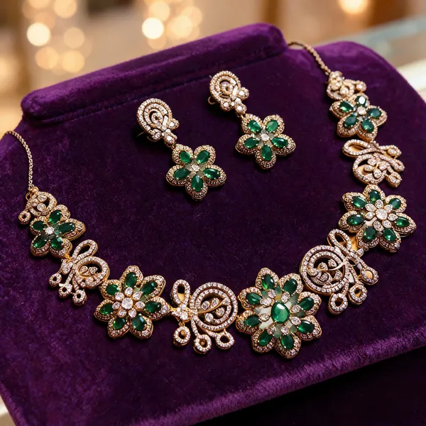 Green_Ad_Mehendi_Polish_Floral_Necklace_Set_For_Women