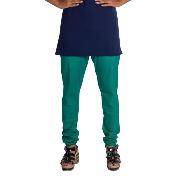 Lama_Green_Cotton_Gathered_Chudidar_Pant_For_Women