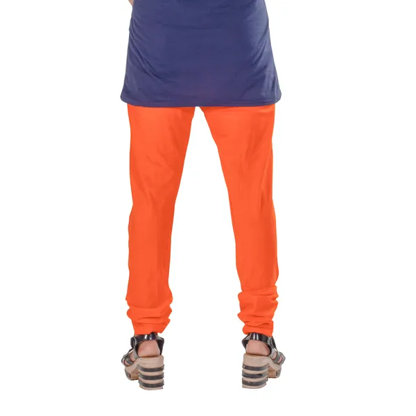 Orange_Cotton_Gathered_Chudidar_Pant_For_Women
