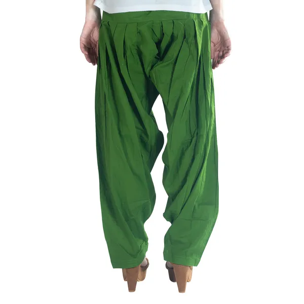 Mehendi_Green_Cotton_Loose_Fit_Patiala_Pant_For_Women