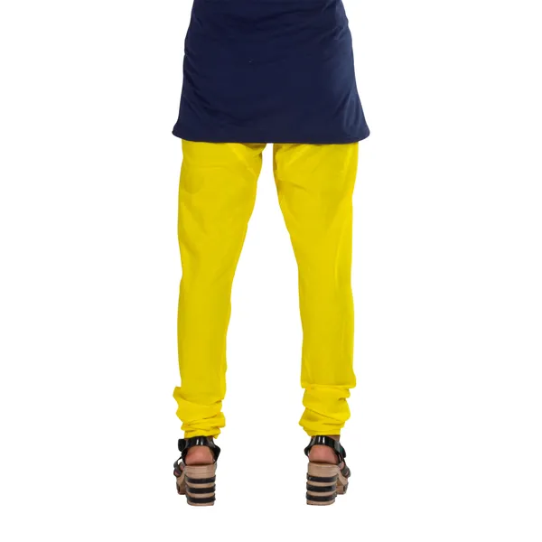 Yellow_Cotton_Gathered_Chudidar_Pant_For_Women