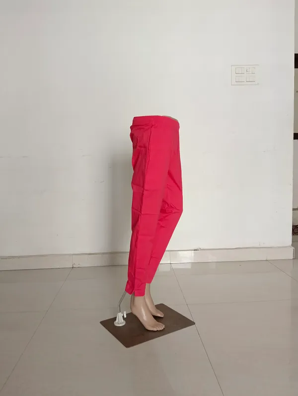 Peach_Cotton_Lycra_Straight_Kurti_Pant_For_Women