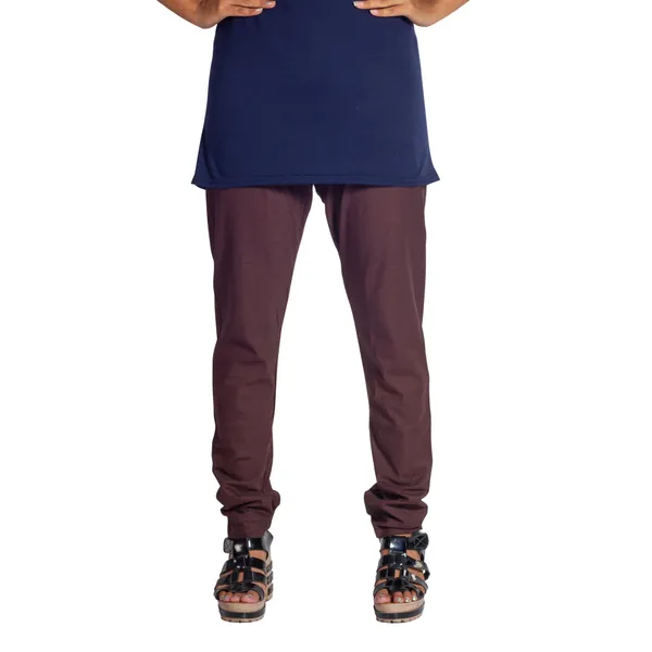Brown_Cotton_Gathered_Chudidar_Pant_For_Women