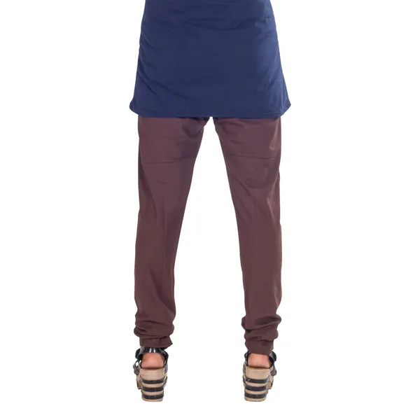Brown_Cotton_Gathered_Chudidar_Pant_For_Women