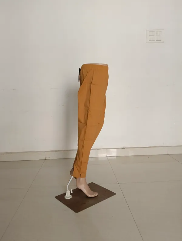 Beige_Cotton_Lycra_Straight_Kurti_Pant_For_Women
